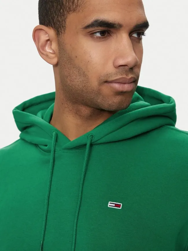 Sweat à capuche regular flag vert homme - Tommy Jeans | wimod