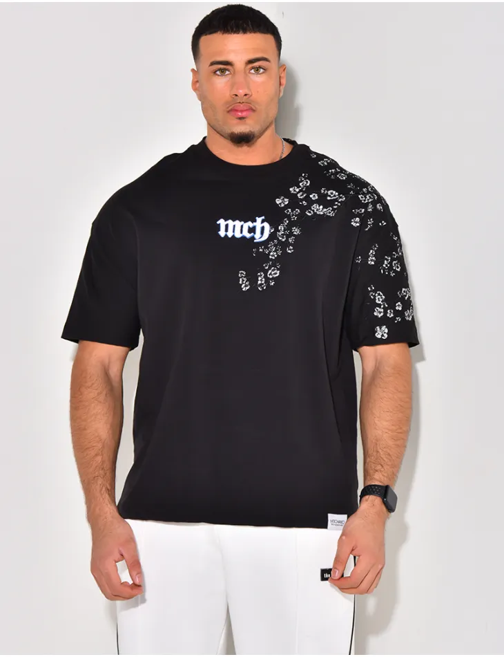 T-shirt "MCB" brodé / 60789 - JEANS INDUSTRY