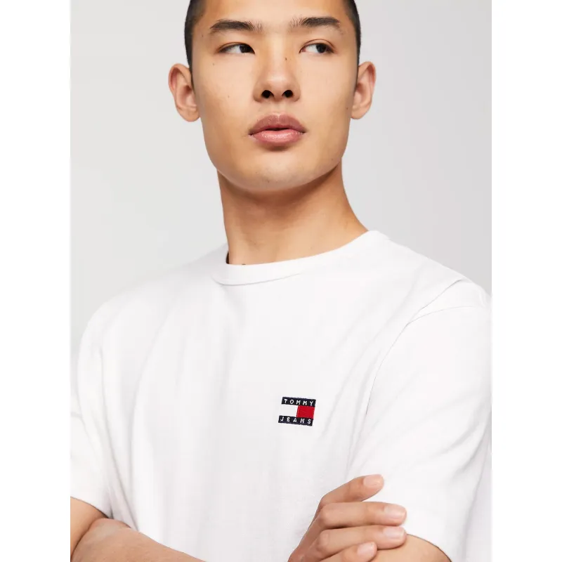 T-shirt regular uni badge blanc homme - Tommy Jeans | wimod