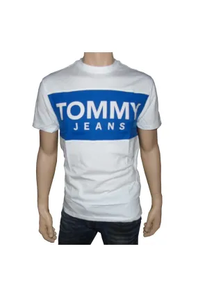 T shirt Tommy jeans homme bold logo tee DM0DM06348 Blanc