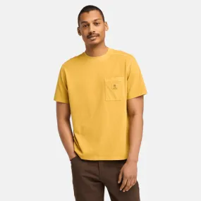 T-shirt à poche poitrine Merrymack River pour homme en jaune