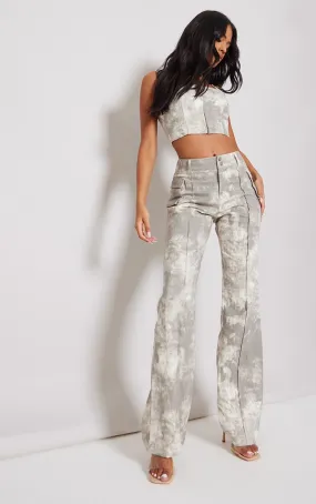 Tall Pantalon cargo gris délavé javélisé